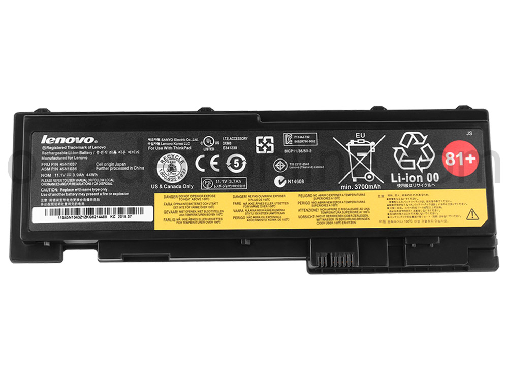 44Wh 6-Cellen Lenovo ThinkPad T430s Accu Batterij