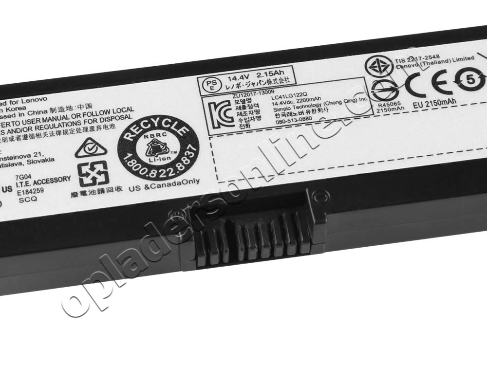 2800mAh 4-Cellen Lenovo L12L4E55 Accu Batterij