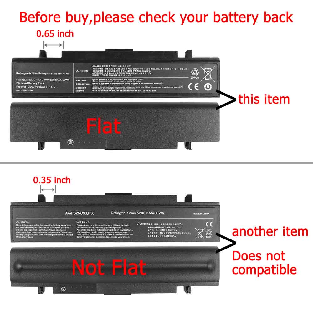 5200mAh 6 Cellen Samsung 300V5A-A03 305V4A-S01 Accu Batterij