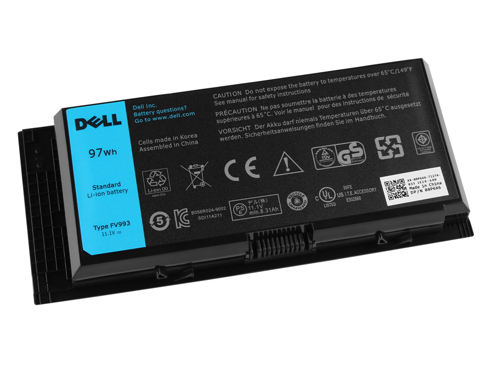 Origineel 97Wh 9 Cellen Dell CPL-J5MXY FJJ4W Accu Batterij