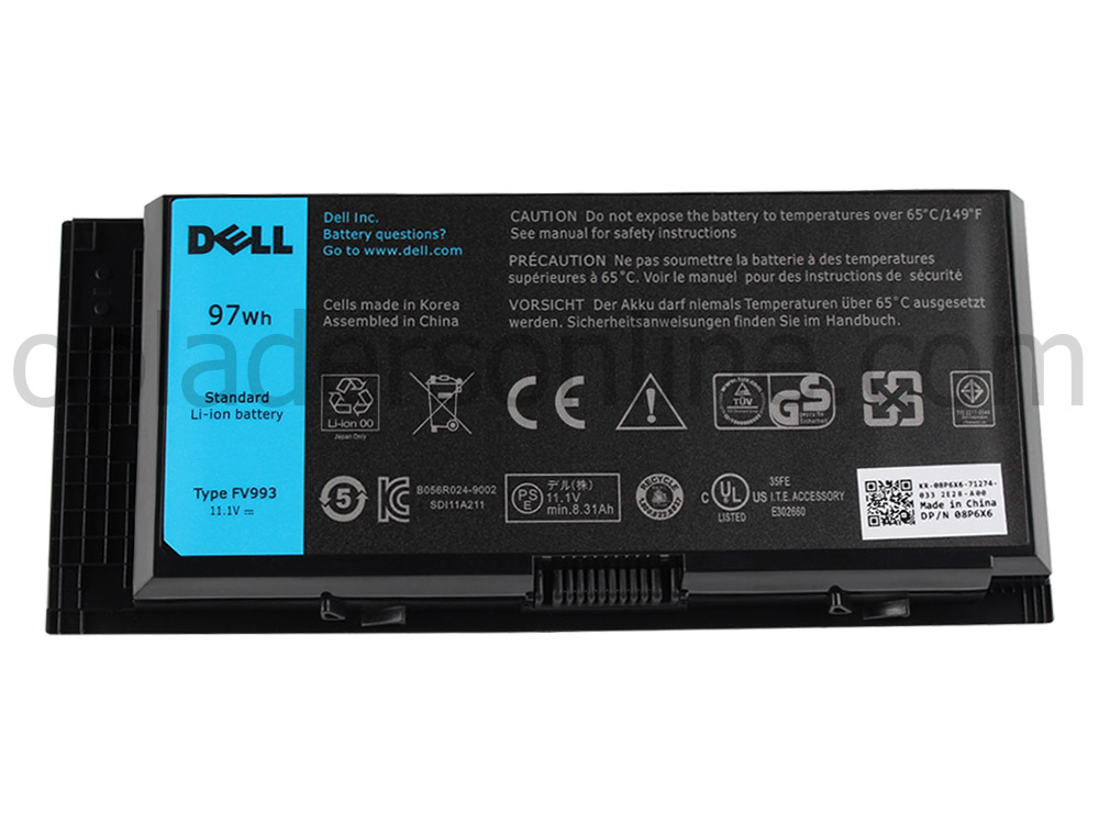 Origineel 97Wh 9 Cellen Dell CPL-J5MXY FJJ4W Accu Batterij