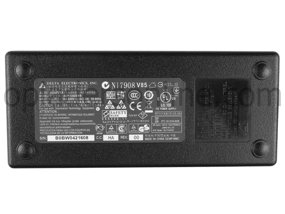 120W Acer 25.10052.001 9803981-0001 AC Adapter Oplader