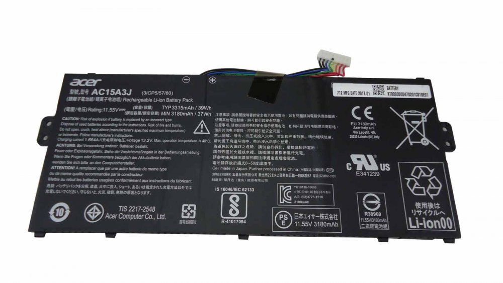 3315mAh 39Wh 3 Cellen Acer Chromebook Spin 511 R752TN-C16X Accu Batterij