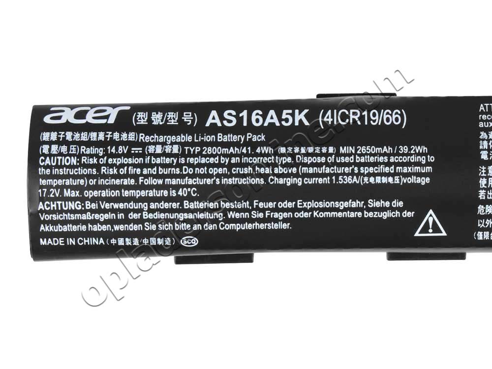 2800mAh 41.4Wh 4-Cellen Acer Aspire E5-575TG-55E8 Accu Batterij