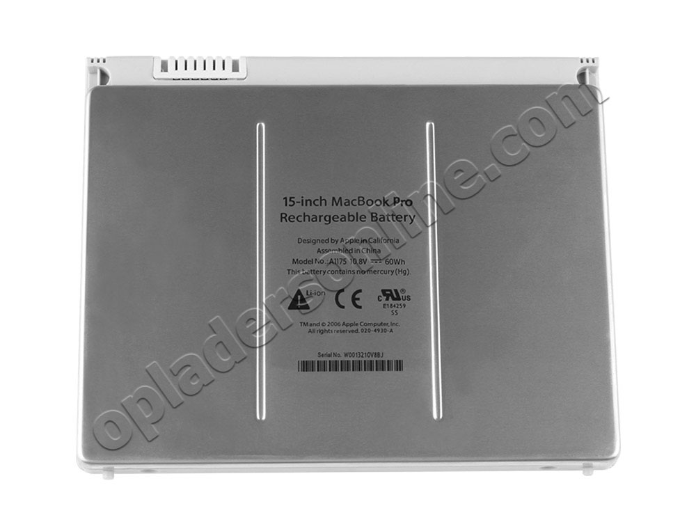 10.8V 60Wh zilver Apple 05377 APP-6099 APP-6170 Batterij