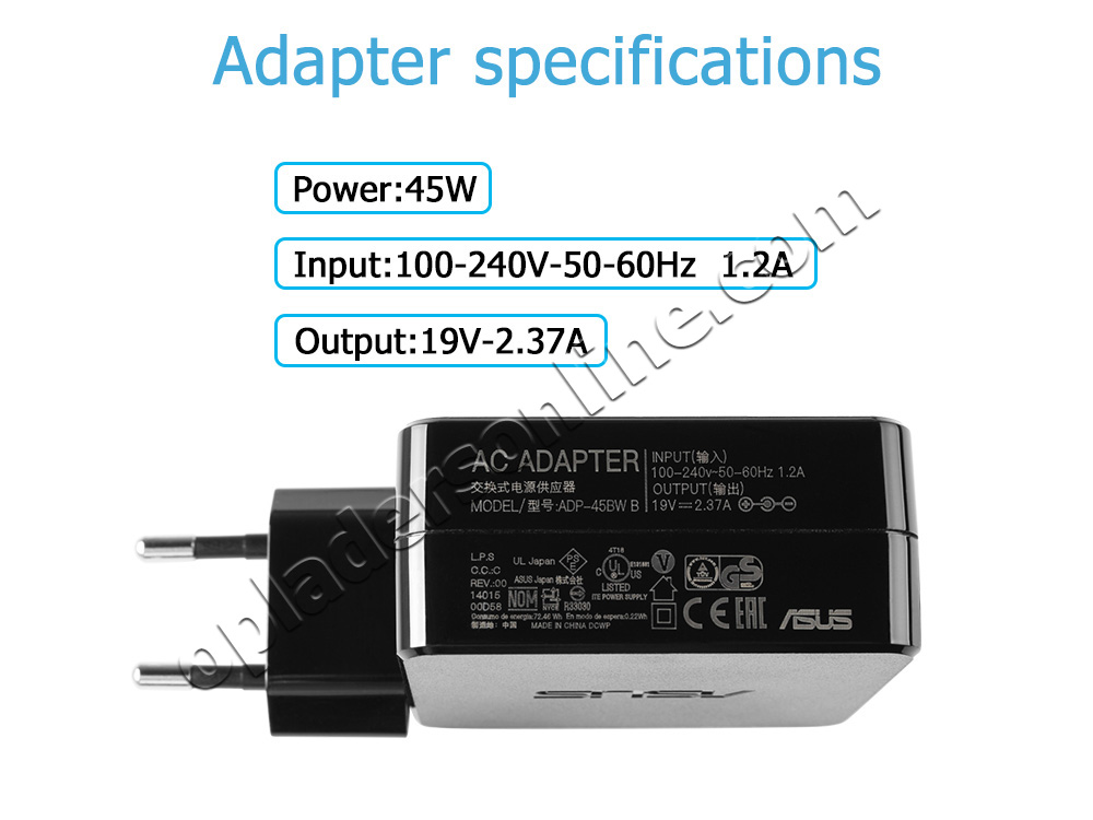 45W Asus AD2066020 Adapter Oplader