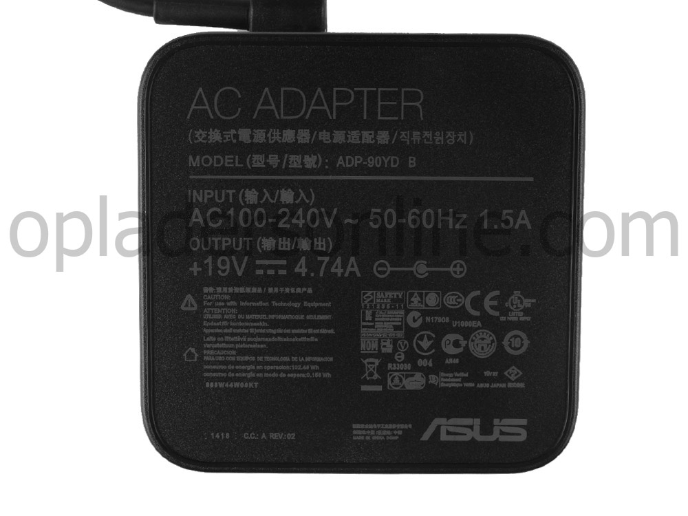 90W Asus Notebook P751JF-T4060G AC Adapter Voeding Oplader