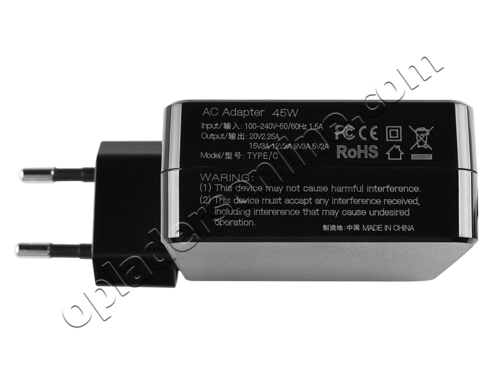 45W Asus ADP-45EW C Adapter Voeding Oplader + USB-C