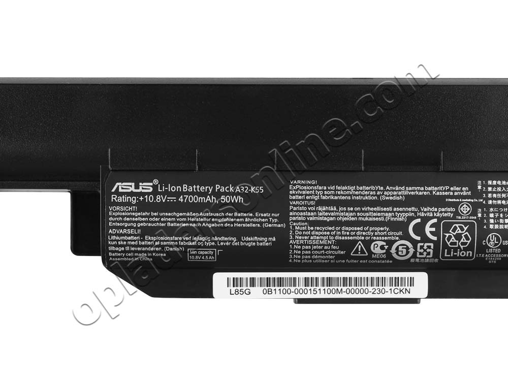 4700mAh Asus Notebook P Series P751JF Accu Batterij