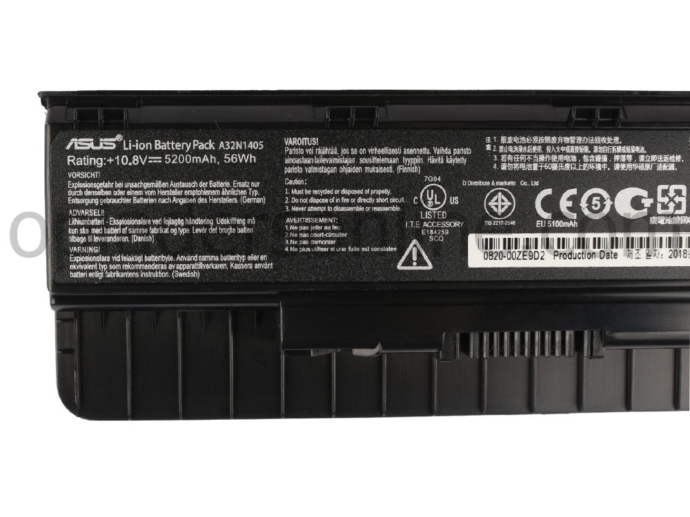 Origineel 56Wh Asus A32N1405 Accu