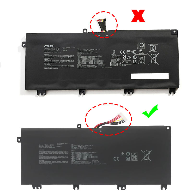 4110mAh 4240mAh 64Wh 4-Cellen Asus ROG GL503VD Accu Batterij