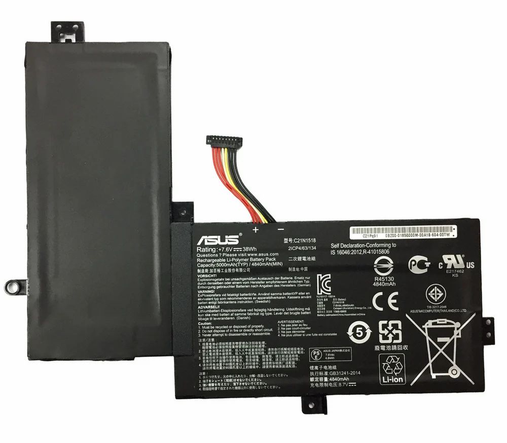 5000mAh 38Wh 2-Cel Asus VivoBook Flip TP501UA-CJ014T Accu Batterij