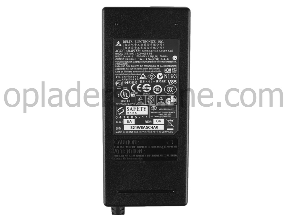 90W Clevo 3300B 3300C 3400 3420 3600 AC Adapter Oplader