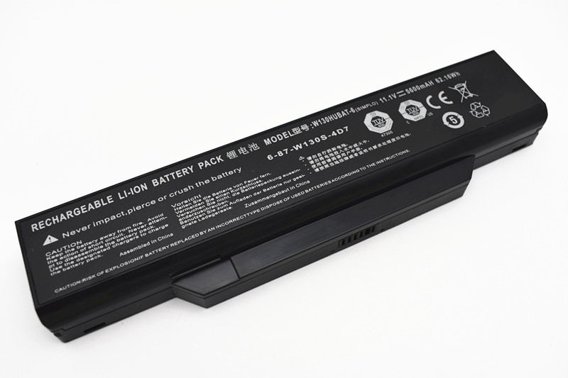 5600mAh 62.16Wh 6-Cellen Clevo 6-87-W130S-4D7 Accu Batterij