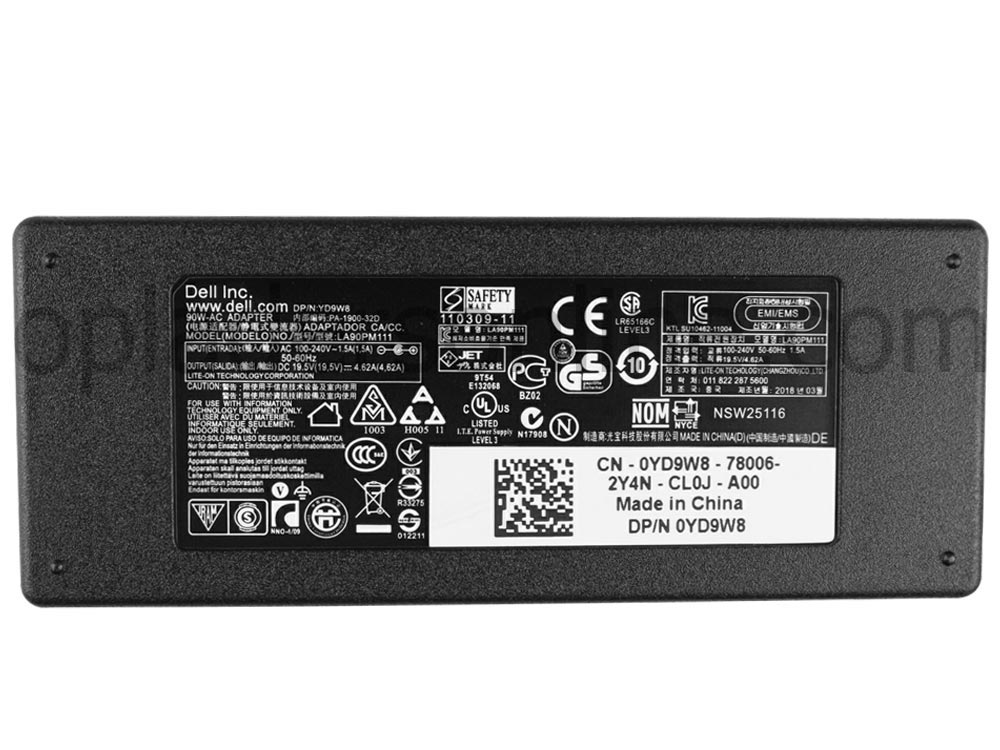 90W Dell Latitude 7290 P28S P28S002 Adapter Voeding Oplader