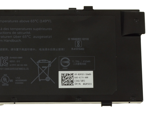 Origineel 72Wh 6-Cellen Dell GR5D3 RDYCT TWCPG Accu Batterij