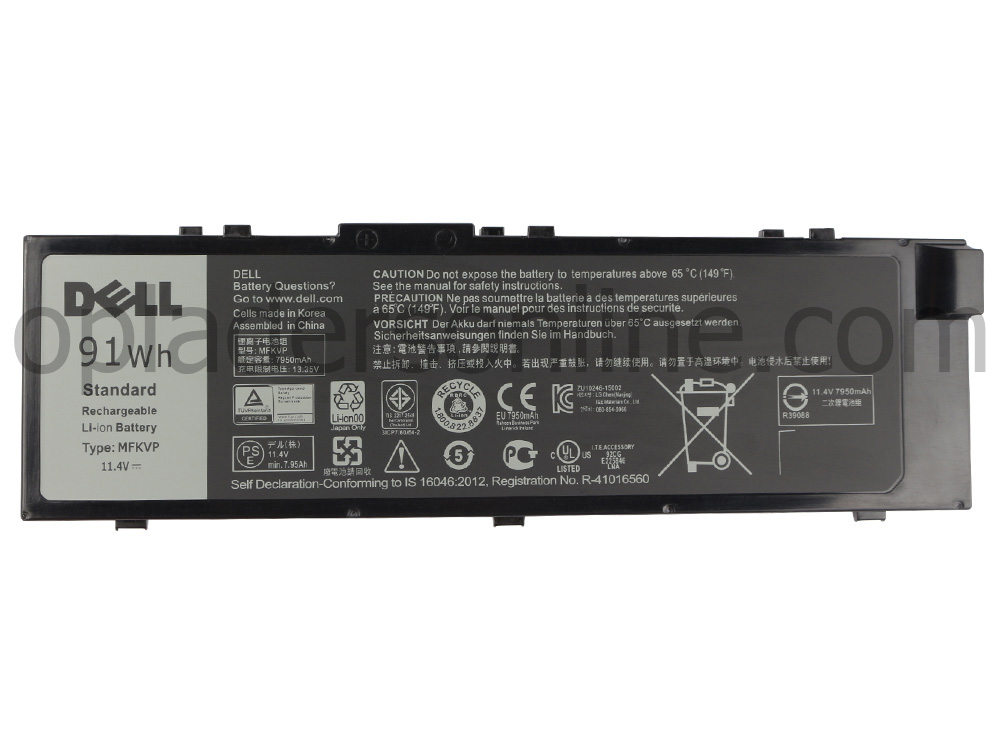 Origineel 91Wh 6-Cellen Dell GR5D3 RDYCT TWCPG Accu Batterij