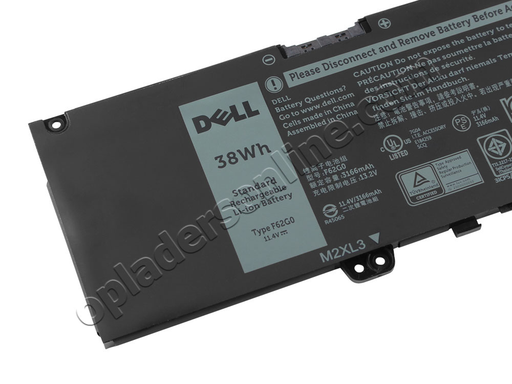 11.4V 3166mAh/38Wh/3-Cellen Dell Vostro 13 5370 P87G001 Accu Batterij