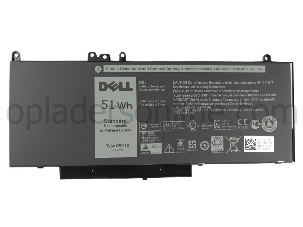 Origineel 51Wh 4-Cellen Dell Latitude 15 E5550 P37F001 Accu Batterij