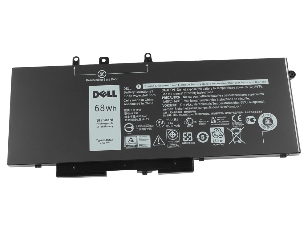 Origineel 7.6V 8500mAh/68Wh/4-Cellen Dell 0GJKNX GJKNX Accu Batterij