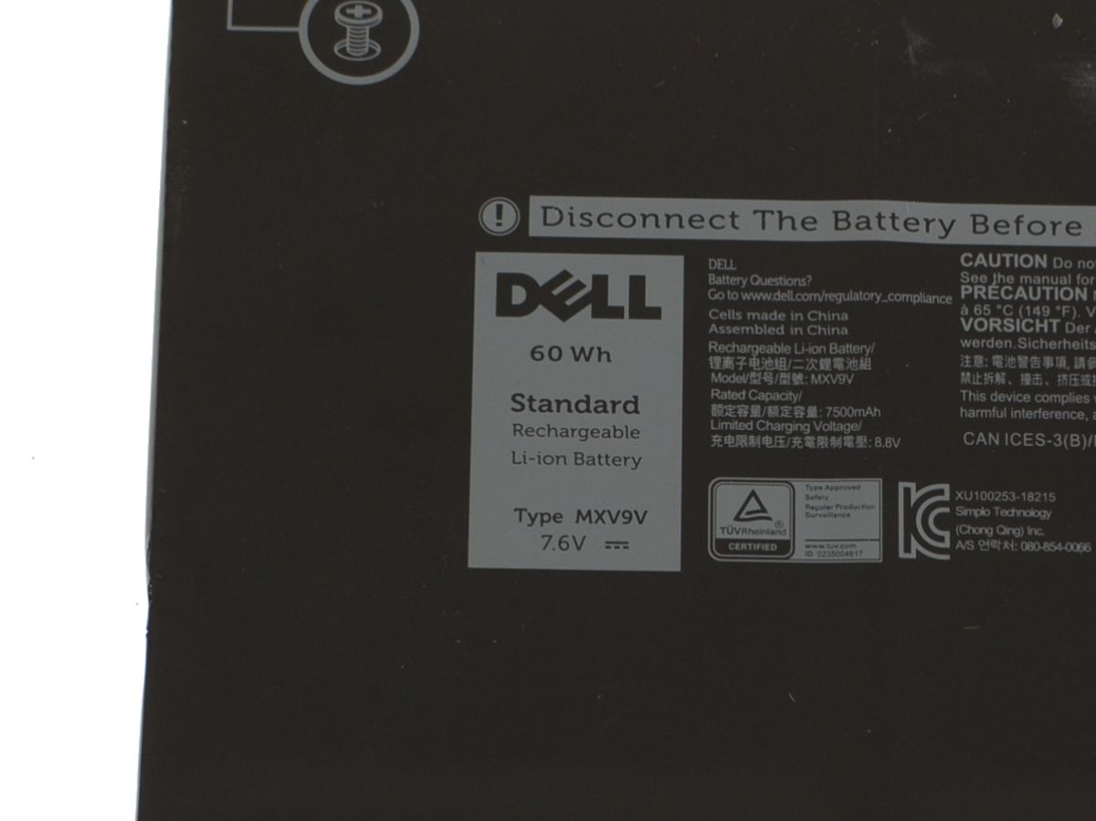 Originele 7500mAh 60Wh Dell 05VC2M MXV9V Accu Batterij