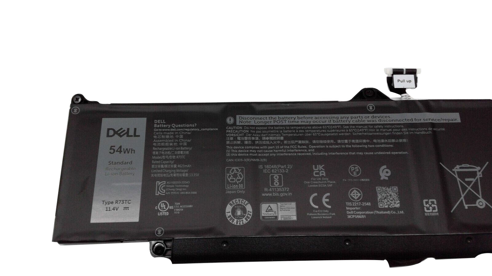 Origineel 54Wh 4623mAh Dell Latitude 5350 2-in-1 Accu Batterij