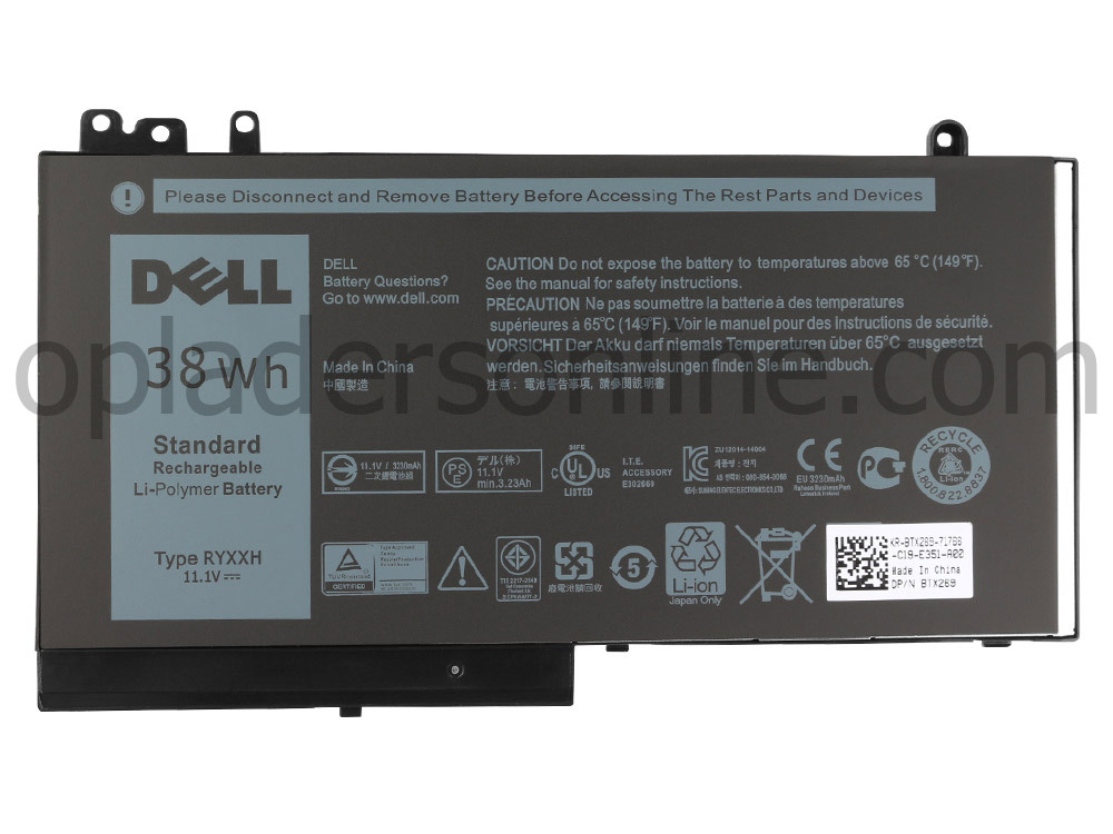 Origineel 38Wh 3-Cellen Dell Latitude 15 E5550 P37F001 Accu Batterij