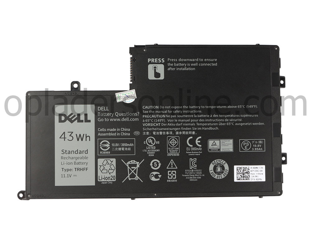 Origineel 43Wh 3800mAh 3-Cellen Dell Inspiron 14 5445 Accu Batterij