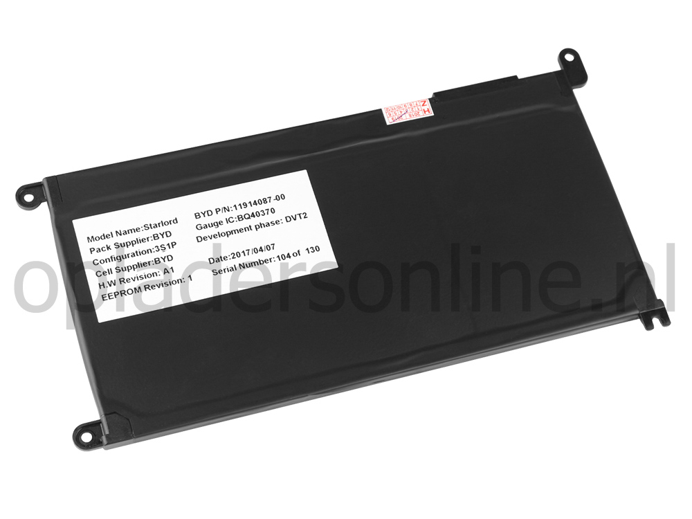 3500mAh Dell Inspiron 15 5582 2-in-1 P78F P78F001 Accu Batterij