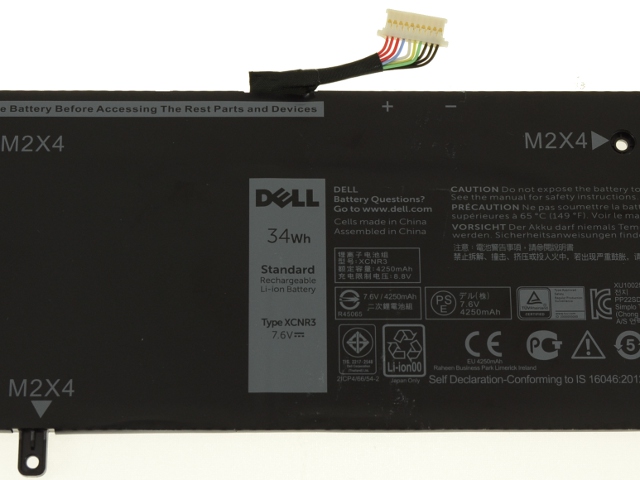 Origineel 7.6V 34Wh Dell WY7CG MH25J Accu Batterij