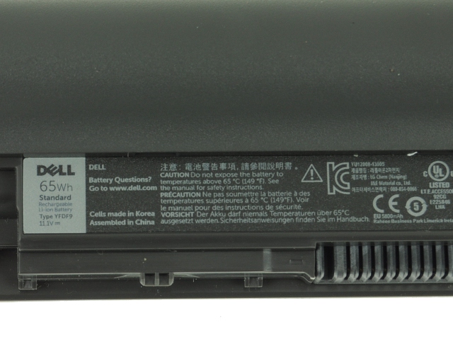 Originele 5700mAh 65Wh Dell YFDF9 YFOF9 Accu Batterij