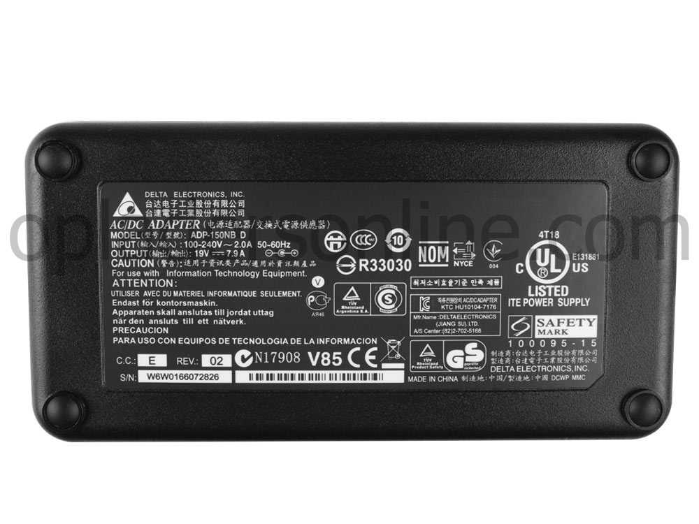 Origineel 150W MSI WS60 2OJ AC Adapter Voeding Oplader