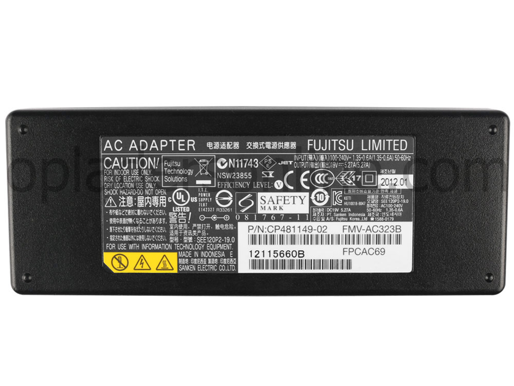 100W Fujitsu LIFEBOOK U772 E743 AC Adapter Voeding Oplader