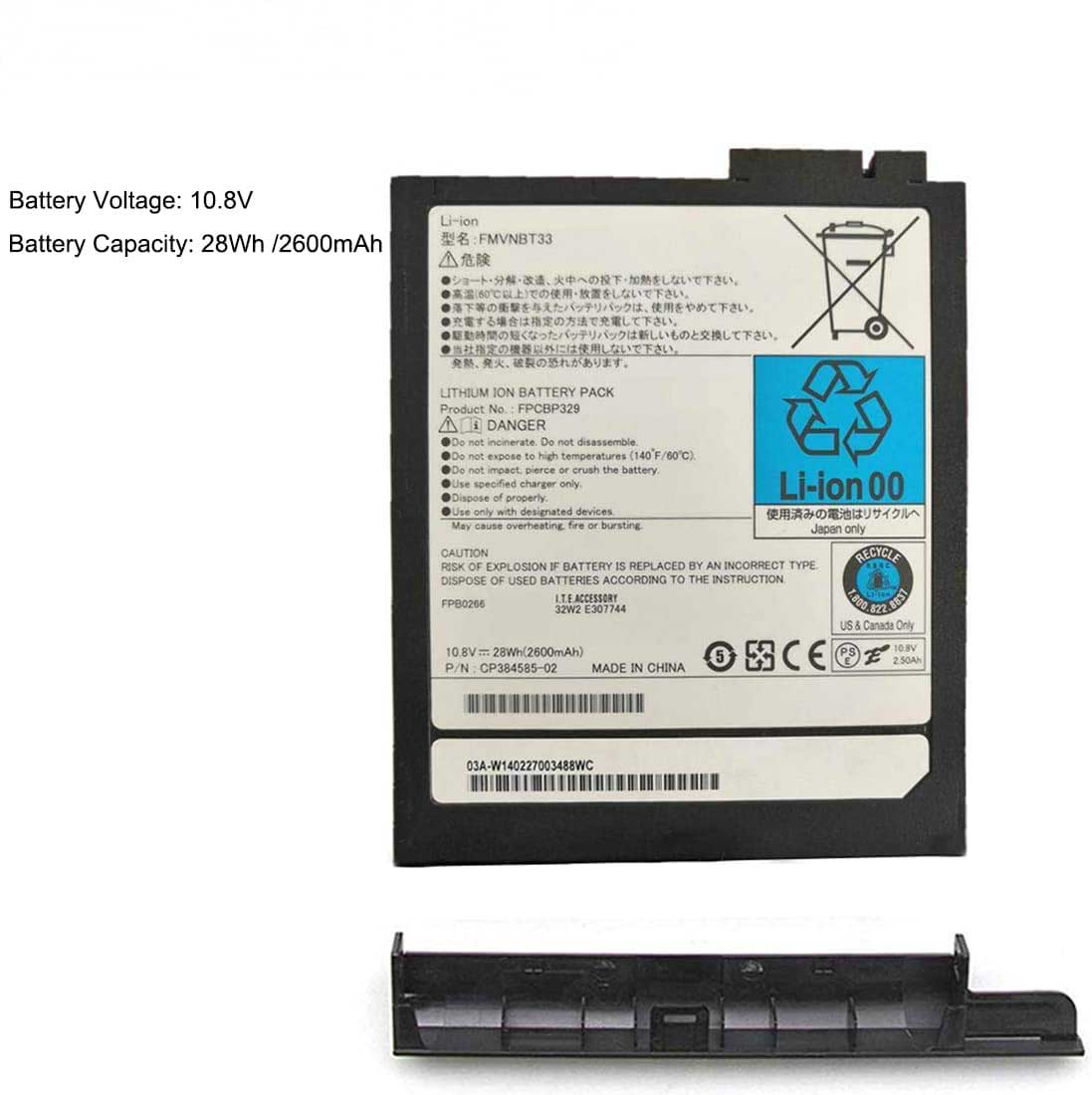 Originele 2600mAh 28Wh 6-Cellen Fujitsu FMVNBT33 FPCBP329 Accu Batterij