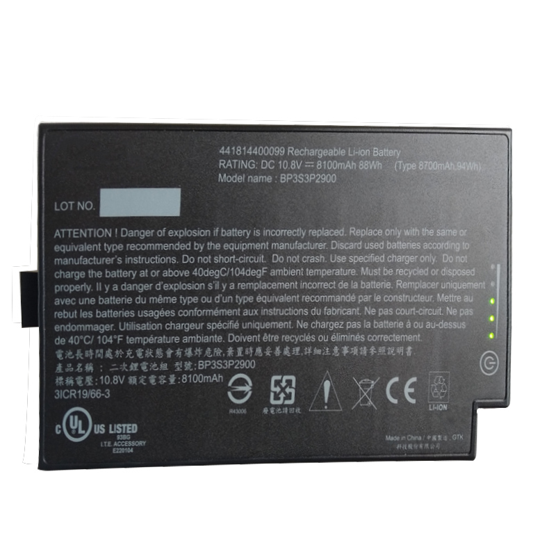 Originele 8100mAh 88Wh Getac BP3S3P2900 3ICR19/66-3 Accu Batterij