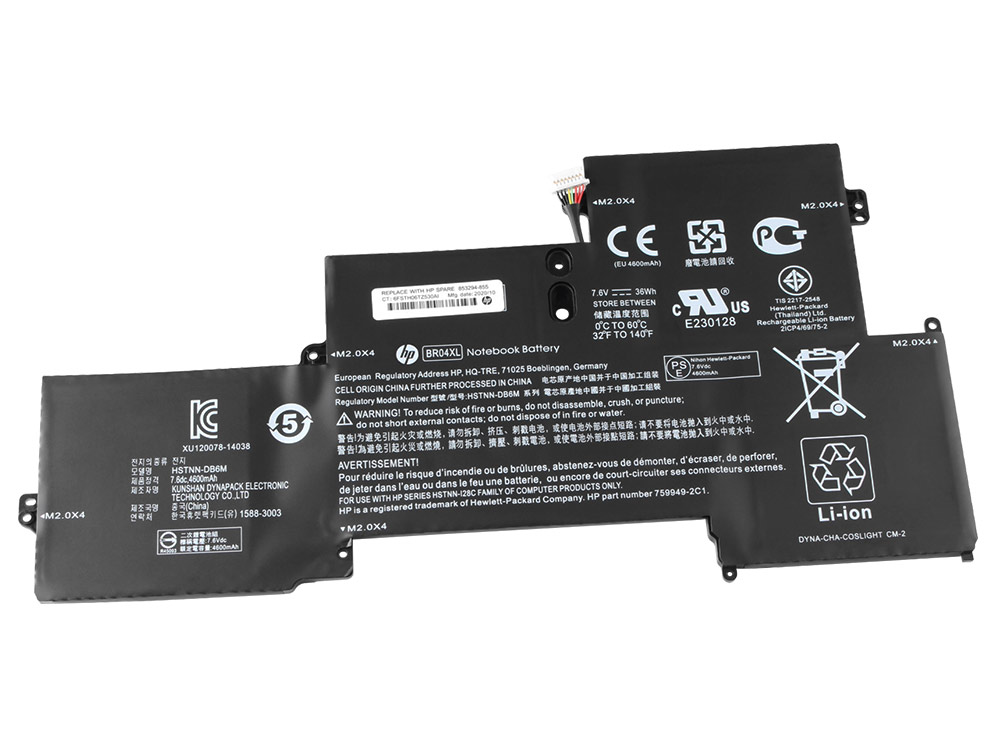 Originele 4736mAh 36Wh 4-Cellen HP 760605-005 BR04XL Accu Batterij