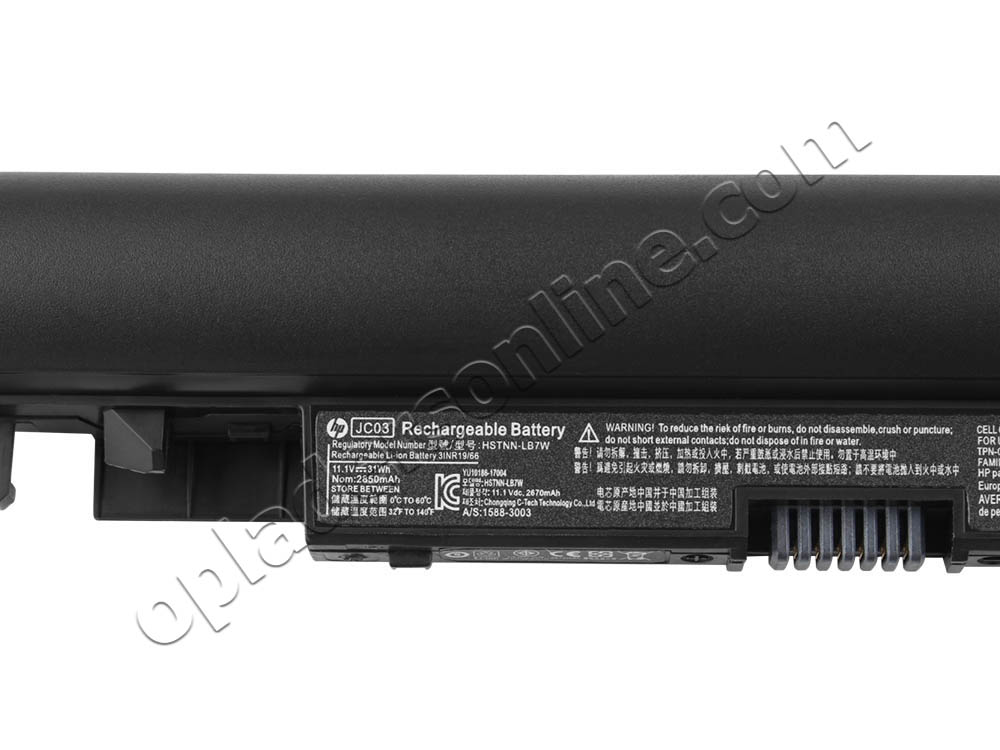 2850mAh 31.2Wh 3-Cellen HP 15-bs600 15-bs700 Accu Batterij