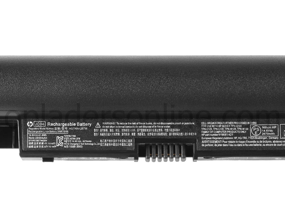 Originele 2850mAh 31.2Wh 3-Cellen HP HSTNN-LB7V HSTNN-LB7W Accu Batterij