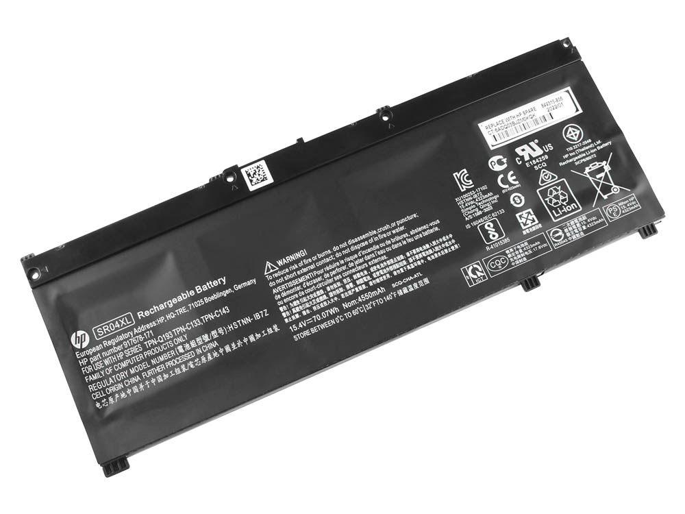 15.4V 4550mAh/70.07Wh HP SR04XL 917678-1B1 HSTNN-IB7Z Accu