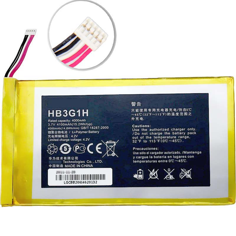 Originele 4100mAh 15.2Wh 1 Cellen Huawei HB3G1 HB3G1H Accu Batterij