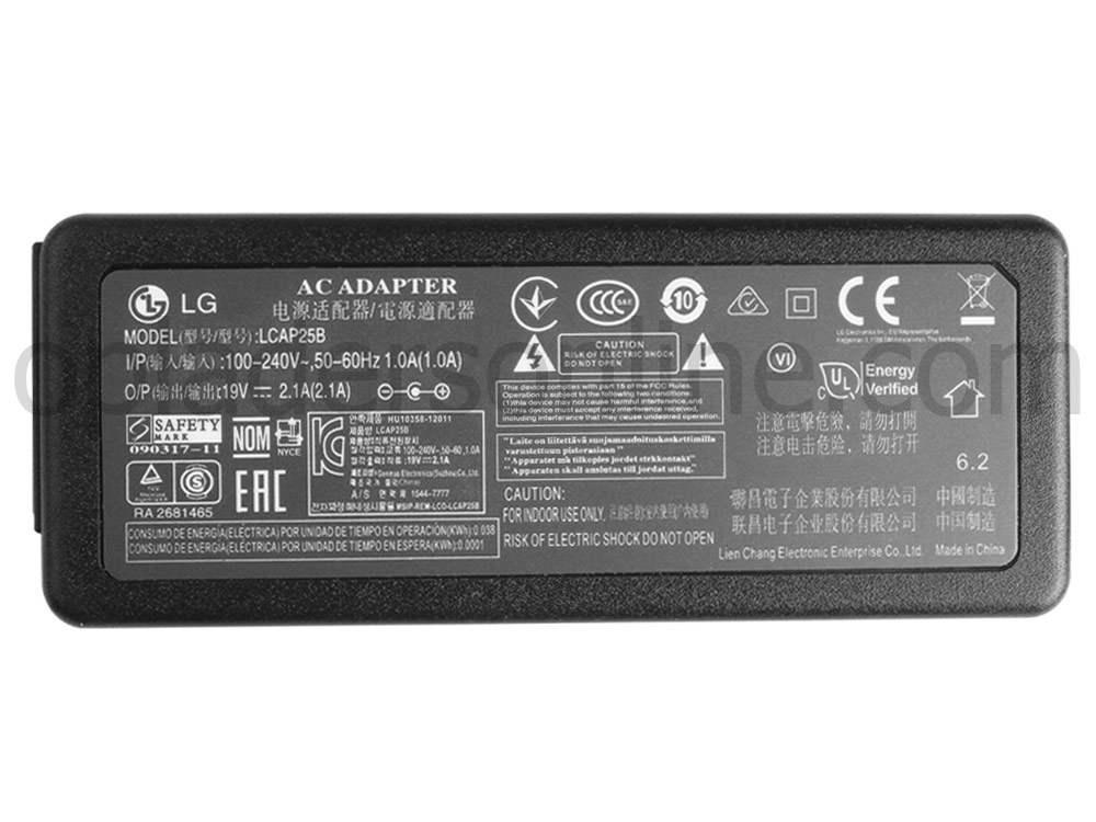 25W LG IPS Monitor 22M47VQ-P 22M35D AC Adapter Voeding Oplader