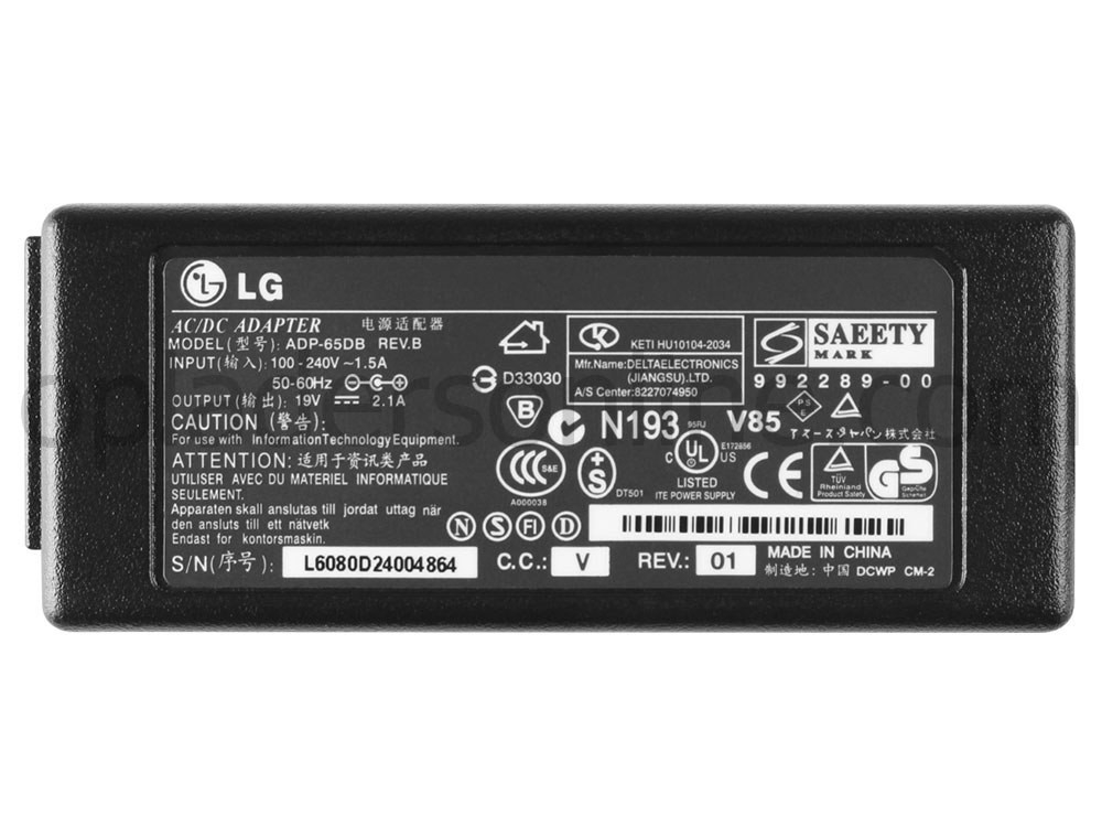 40W LG 13Z940-G.BK71P1 13Z940-MFS5L AC Adapter Voeding Oplader