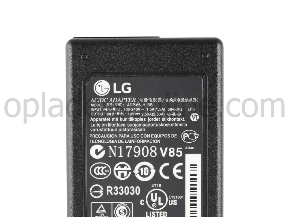 50W LG 21:9 UltraWide 29UM65-P 29UM65-W AC Adapter Voeding Oplader