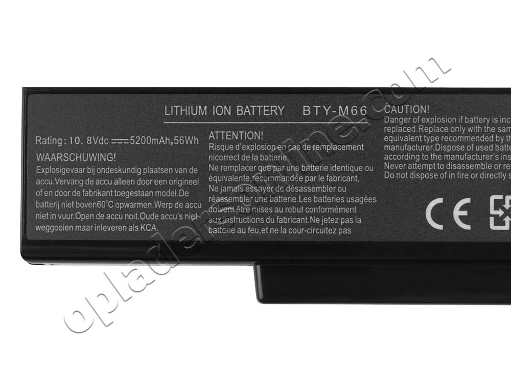 4800mAh 6 Cellen Medion Akoya X7811 MD 97632 MD97632 Accu Batterij