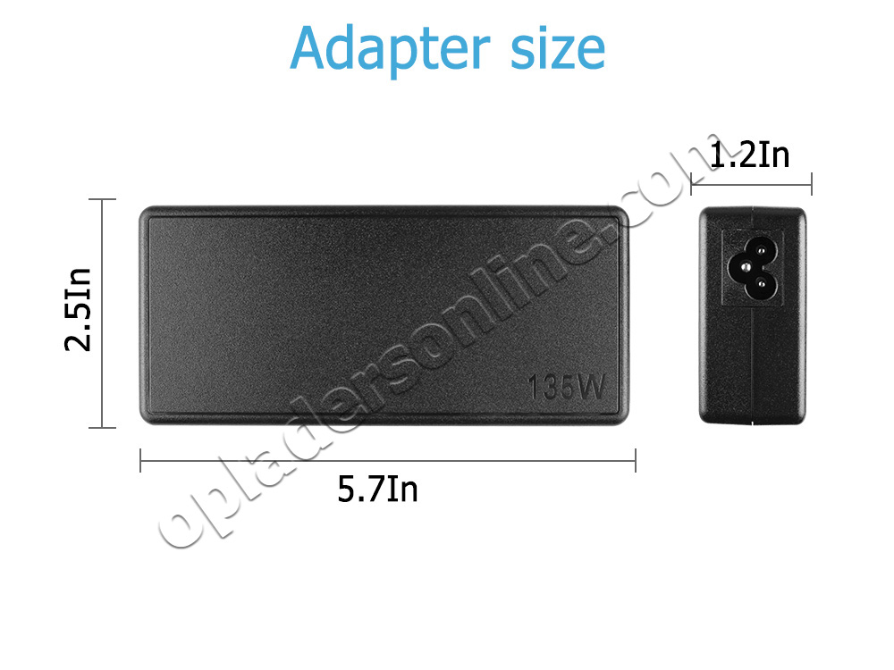 135W Lenovo ThinkPad P1 2nd Gen 20QT000GIW Adapter Voeding Oplader