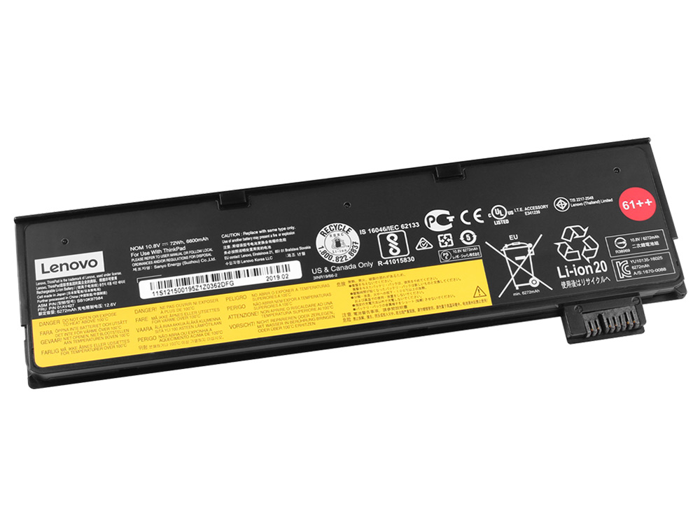 Originele 6600mAh 72Wh 6-Cellen Lenovo ThinkPad T480 20L5 Accu Batterij