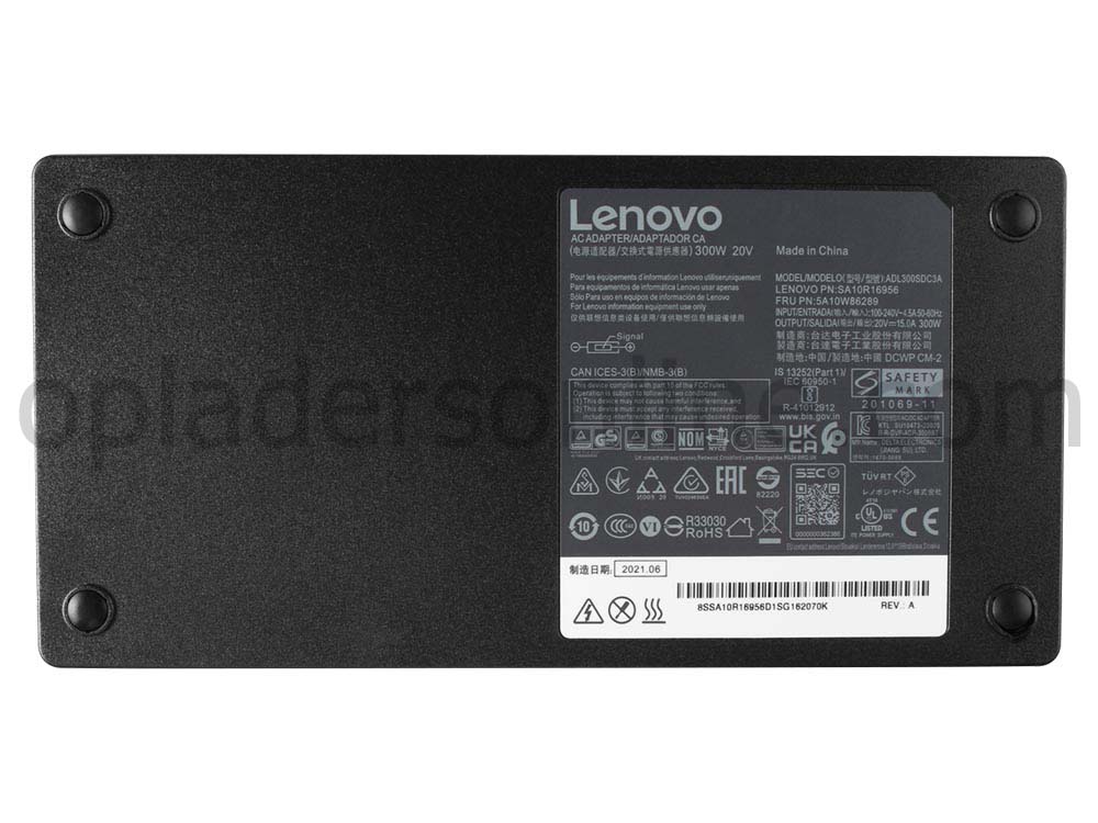 Origineel 300W Lenovo SA10R169656 ADL300SDC3A Adapter Voeding Oplader + Koord