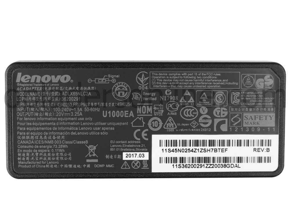 Origineel 65W Lenovo ThinkPad Edge E520 1143-EHU AC Adapter Oplader