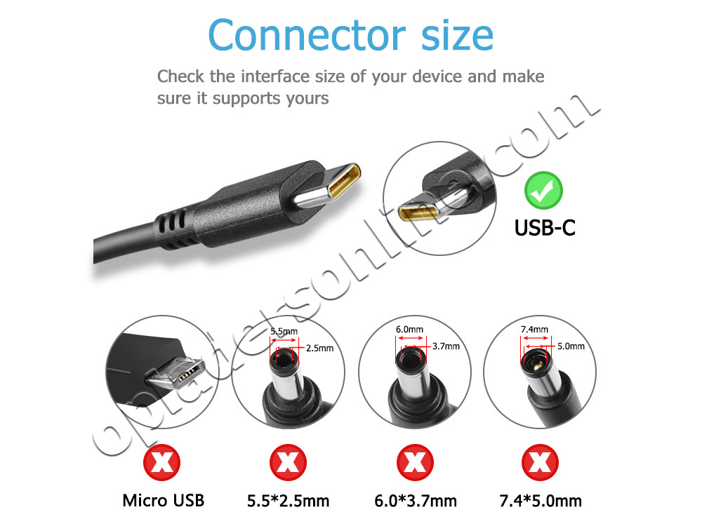 Origineel 65W Lenovo ThinkPad E585 20KV Adapter Voeding Oplader + USB-C