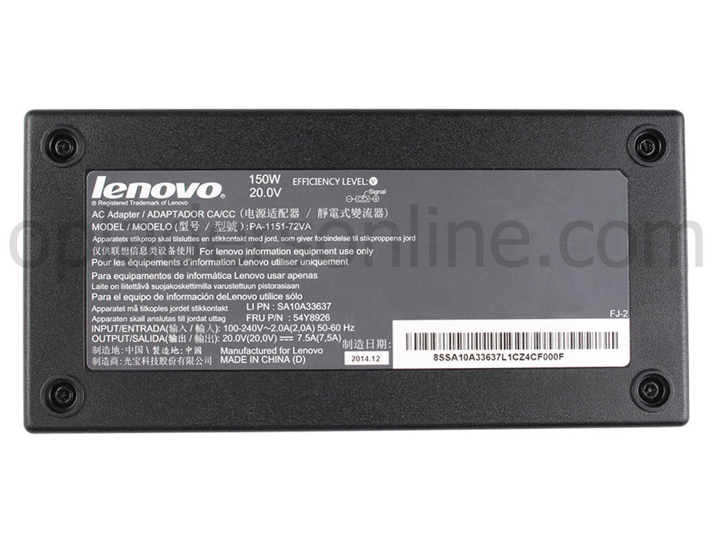 150W Lenovo IdeaCentre 520-27ICB F0DE Adapter Voeding Oplader